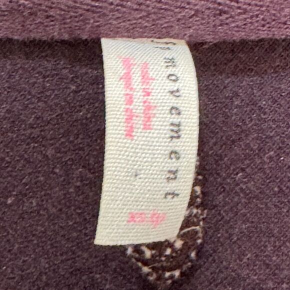 Free People Movement Top Size XS Maroon Explorer Patchwork - Picture 3 of 9